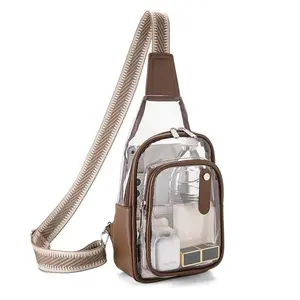 Fashion Transparent Chest Bag, PVC Visible Crossbody Shoulder Bag, Perfect for Theme Park Outing, Stylish and Practical Accessory