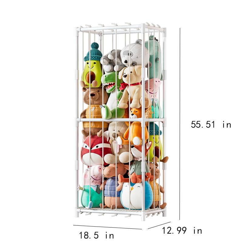 Stuffed Animal Storage Zoo Stuffed Animal Holder Space Save Vertical Stuffed Animals Storage PVC with Elastic Band and Net for Playroom Bedroom Nursery Deals For You Days Organiser Multicolor