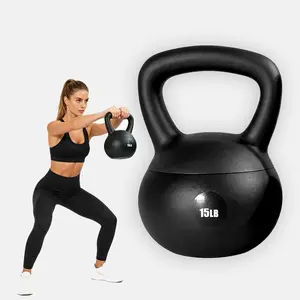 Home Gym Safe Soft Kettle Bell for Female Strength Exercise, 10LB/15LB/20LB Shock Resistant Non-Slip Full Body Weight