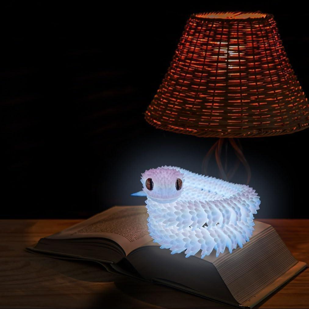We recommend a cute 60CM long articulated and realistic eye, [PLA high-quality 3D printed] Viper model with gradient crystal glow-in-the-dark rainbow color. This flexible 3D printed animal is a creative and interesting holiday gift for friends and also a