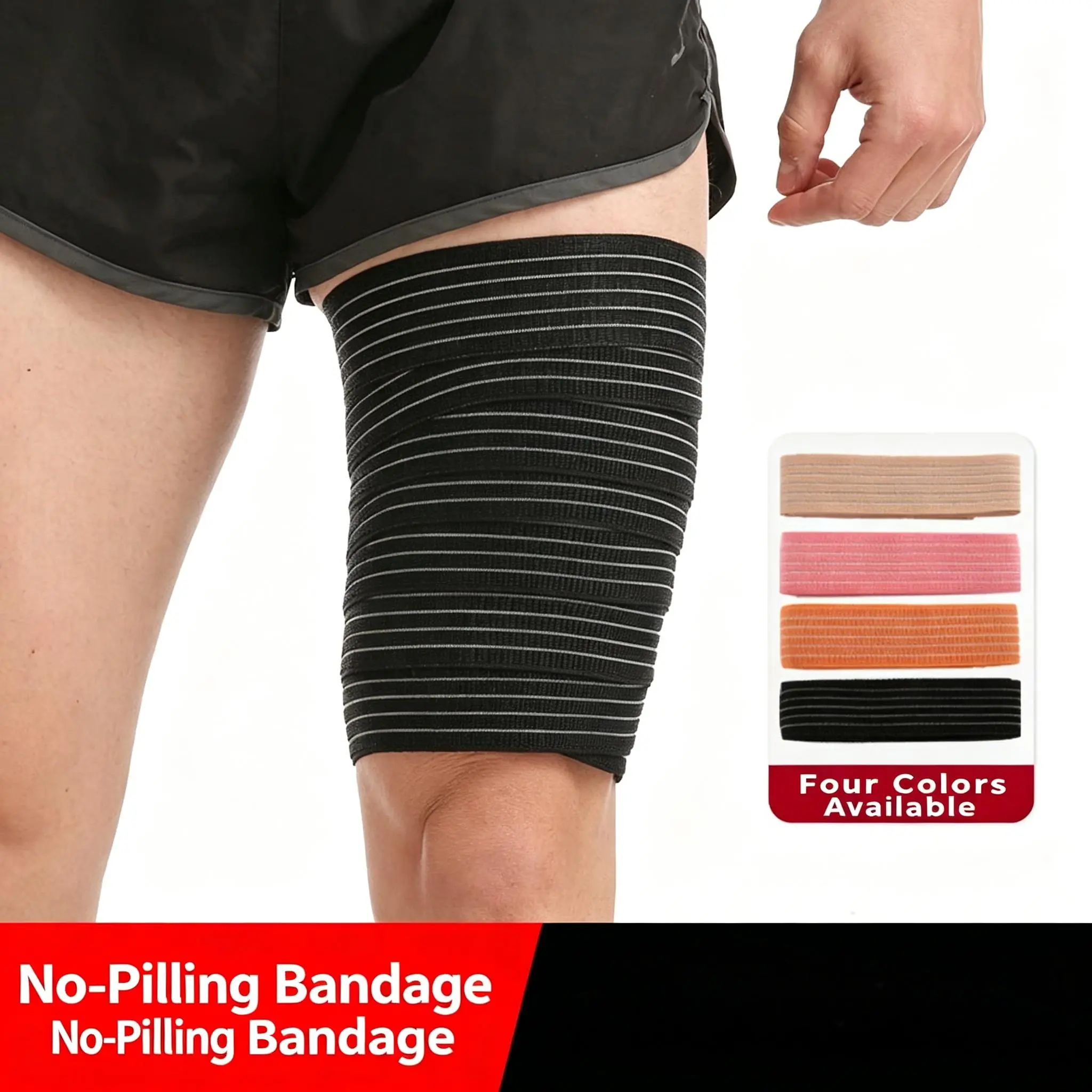 Self-Adhesive Leg Compression Wrap, Adjustable Thigh & Calf Support Bandage for Daily Wear and Comfort