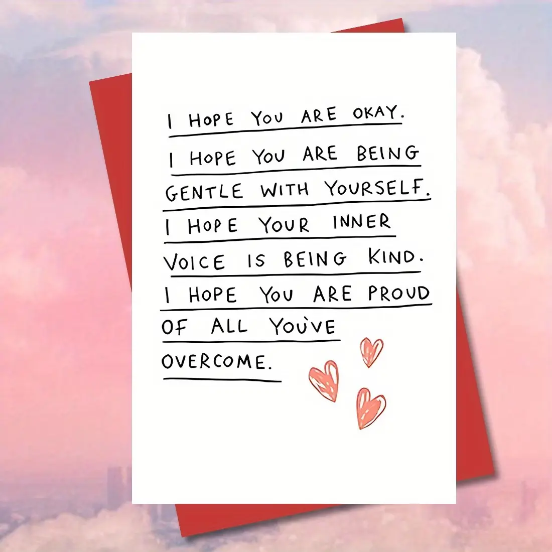 Inspirational Greeting Card with Envelope, Perfect for Birthdays, Graduations, Father's Day, Condolences, Heartfelt Blessings and Strength