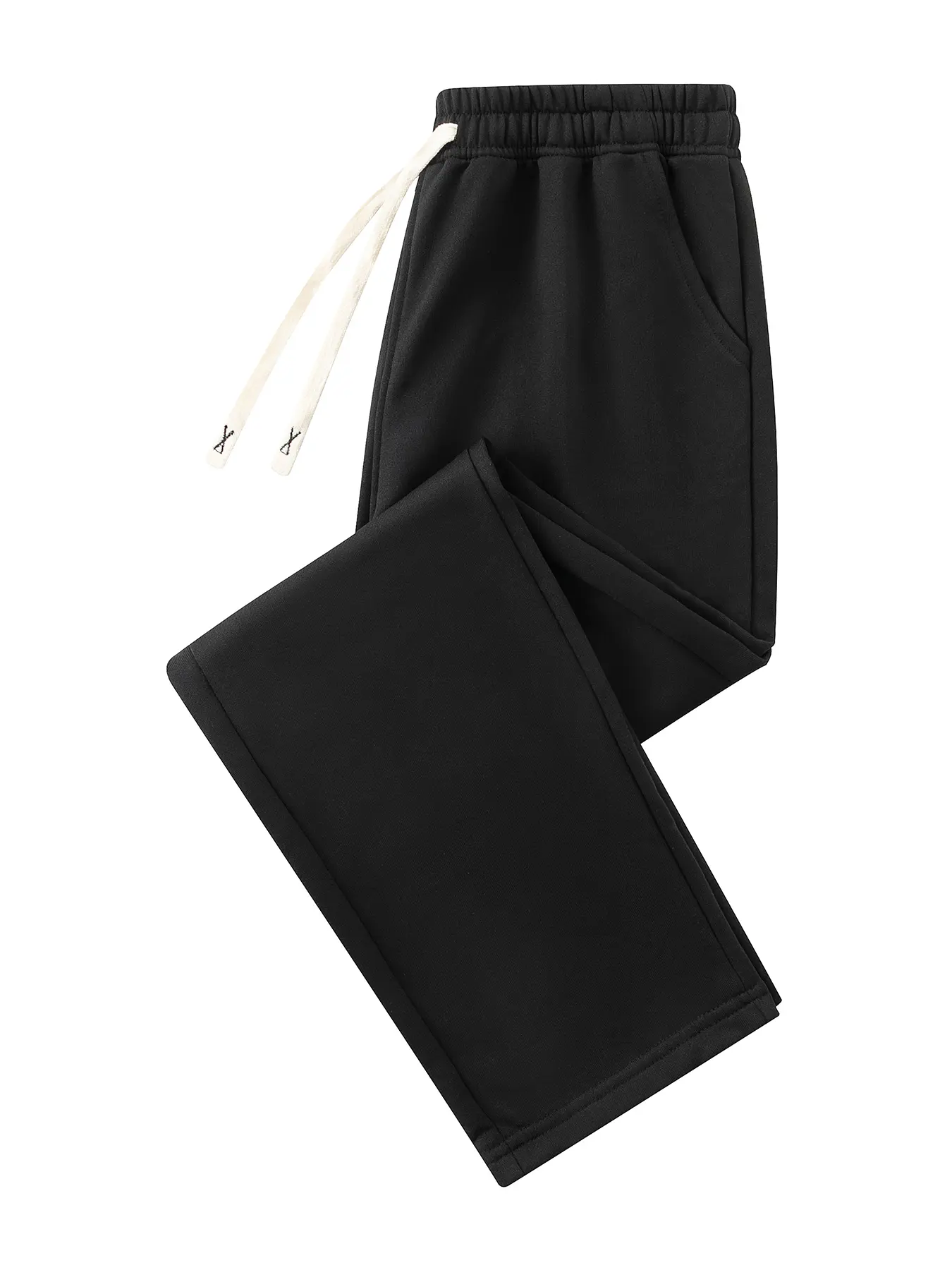 Men's Casual Running Pants, Elastic Drawstring Waist, Plain Design, Slim-Fit, Long-Length, All-Season, Ideal for Sports & Daily Wear