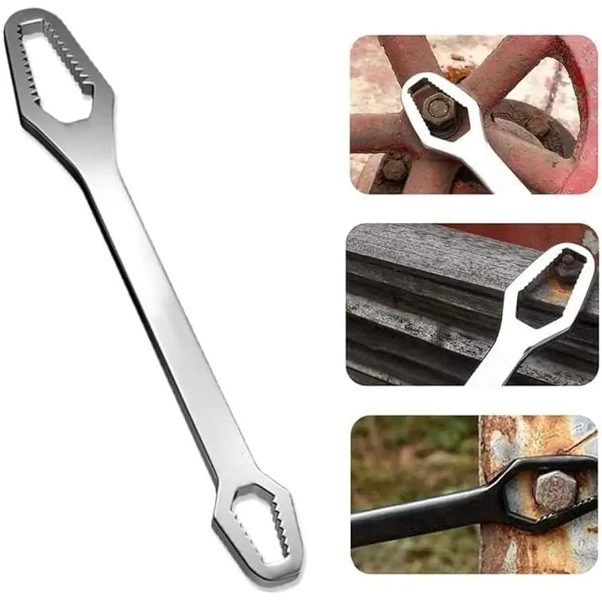 Universal Car Torx Wrench,8-24mm Self-tightening Wrench,Double-head Torx Spanner,Non-Slip Multi-function for Most Nuts & Bolts Repair,Professional Car Assembly & Disassembly Tool`