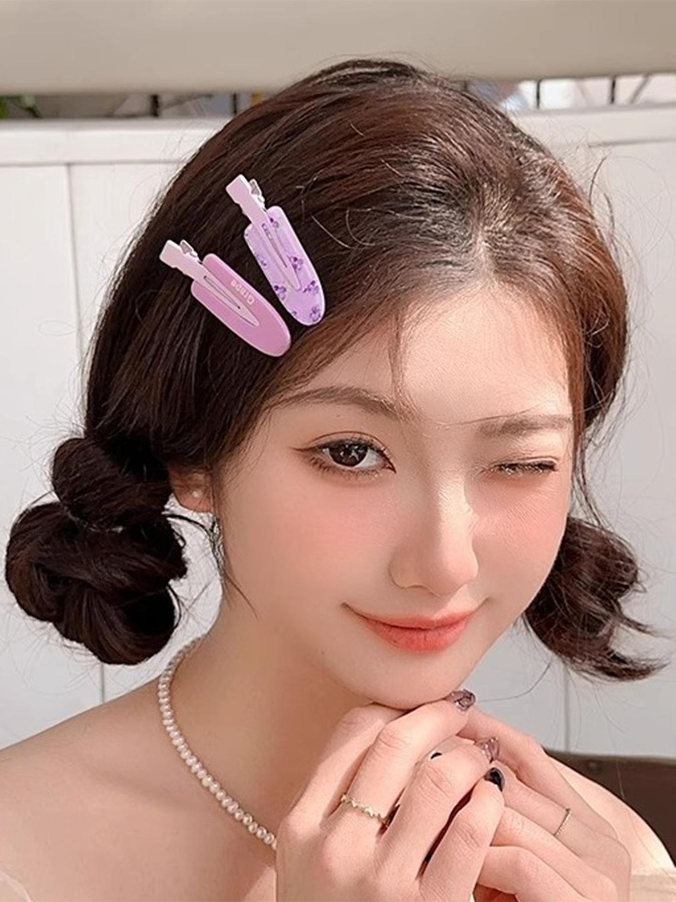 Dopamine Colorful Hair Clips Set, Cute Grape Design, Side Clip & Splitter, Fashion Accessories for Women, Daily Use