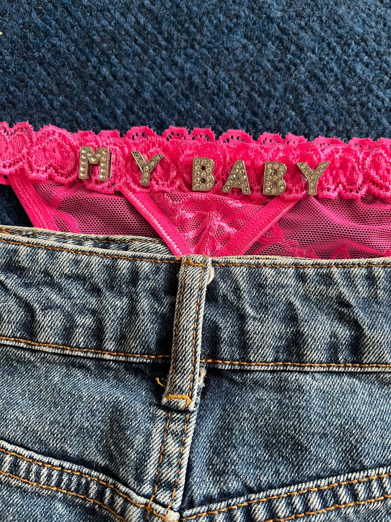 Custom Thong with Silver Letters-Presonalized Lace String Panties for Women,Custom Name Thong,Breathable Lingerie Gift Underwear