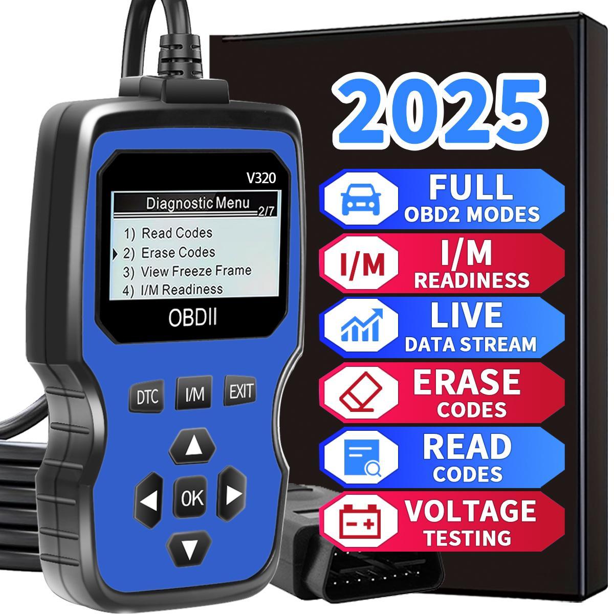 OBD2 Engine Fault Code Reader, OBD2 Diagnostic Tool, Car Diagnostic Tool, Vehicle Diagnostic Tool, Automotive Diagnostic Tool, Professional Car Scanner Diagnostic Tools for OBD II Protocol Cars Since 1996