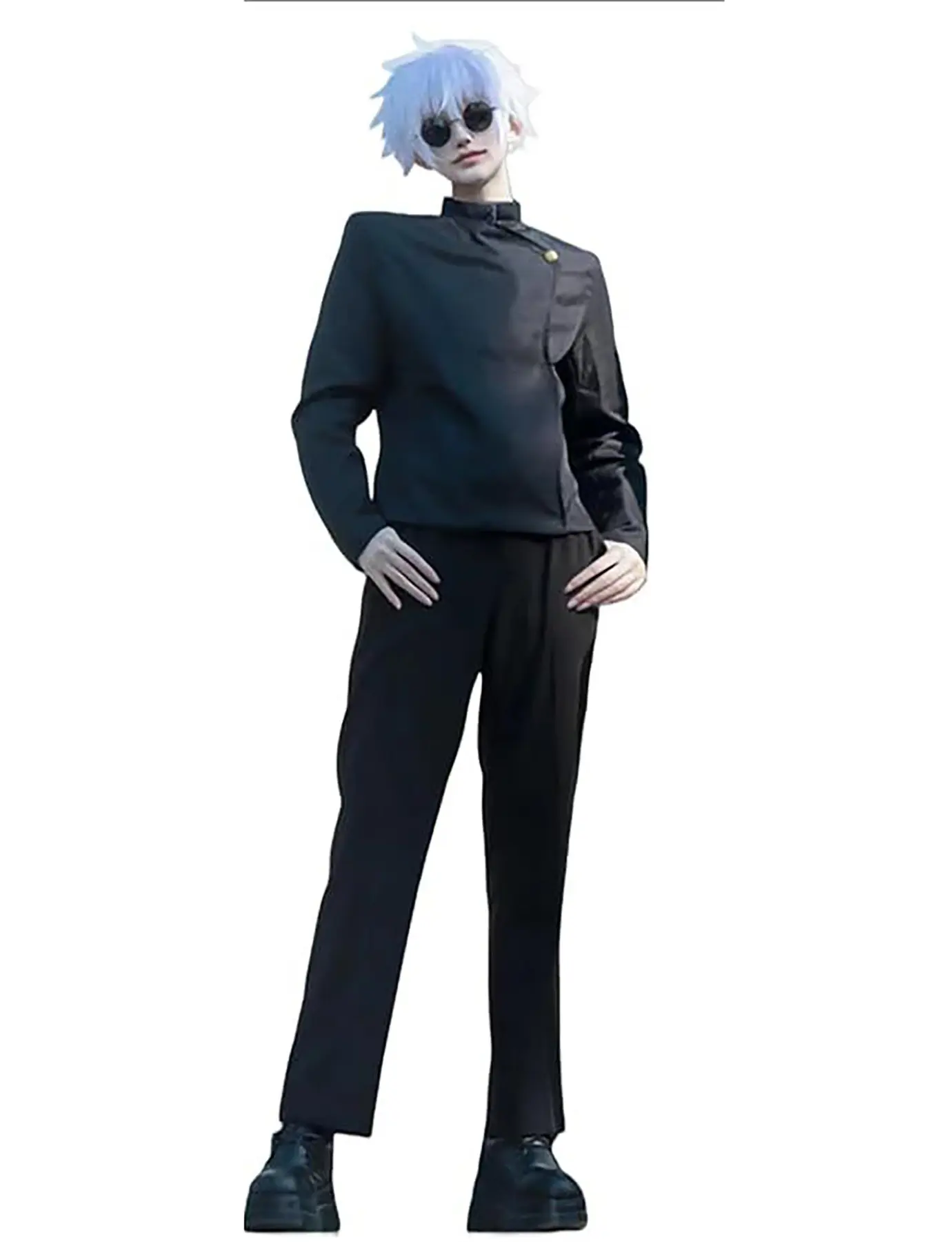 Gojo Satoru Character Cosplay Costume, High School Uniform Set, Halloween Adult, Complete Gojo Satoru Ensemble