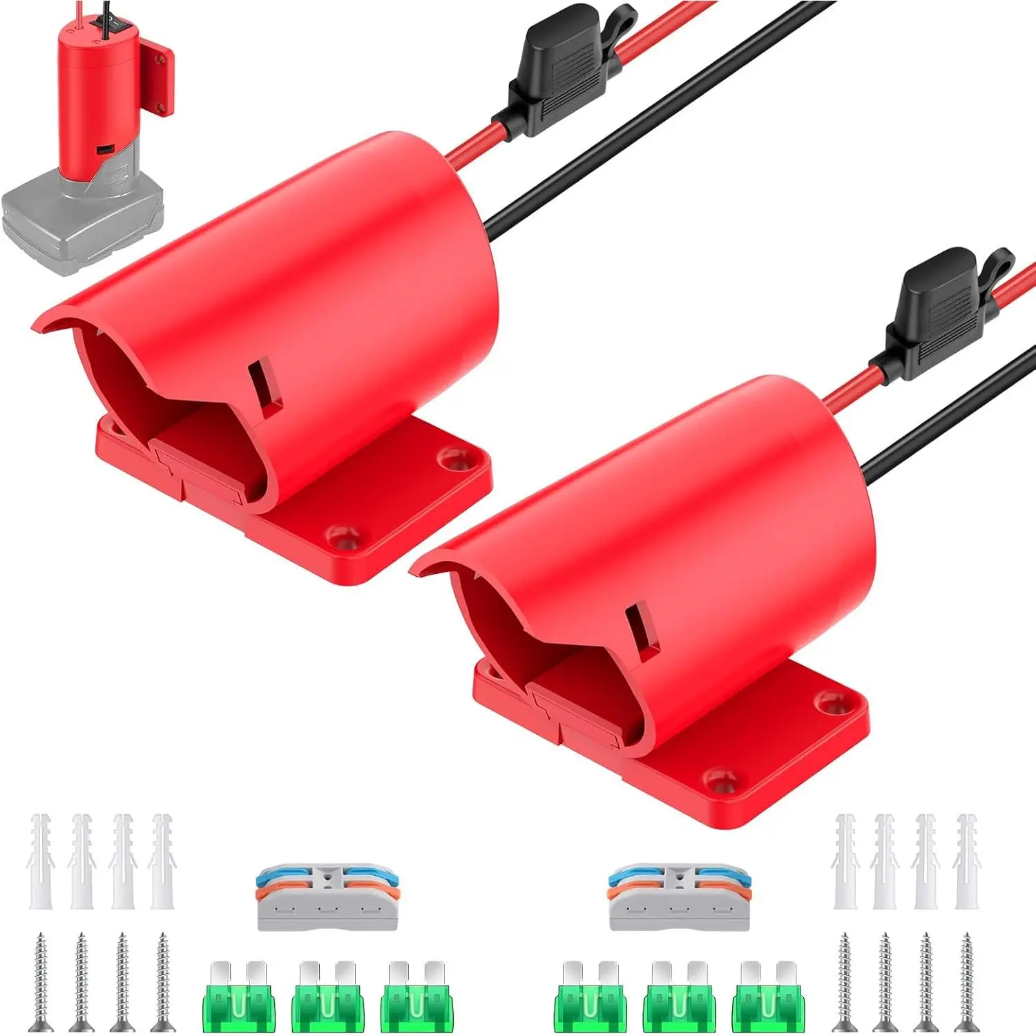Power Tool Battery Adapter with Adapter Function, Cordless Battery Converter for Workshop Use