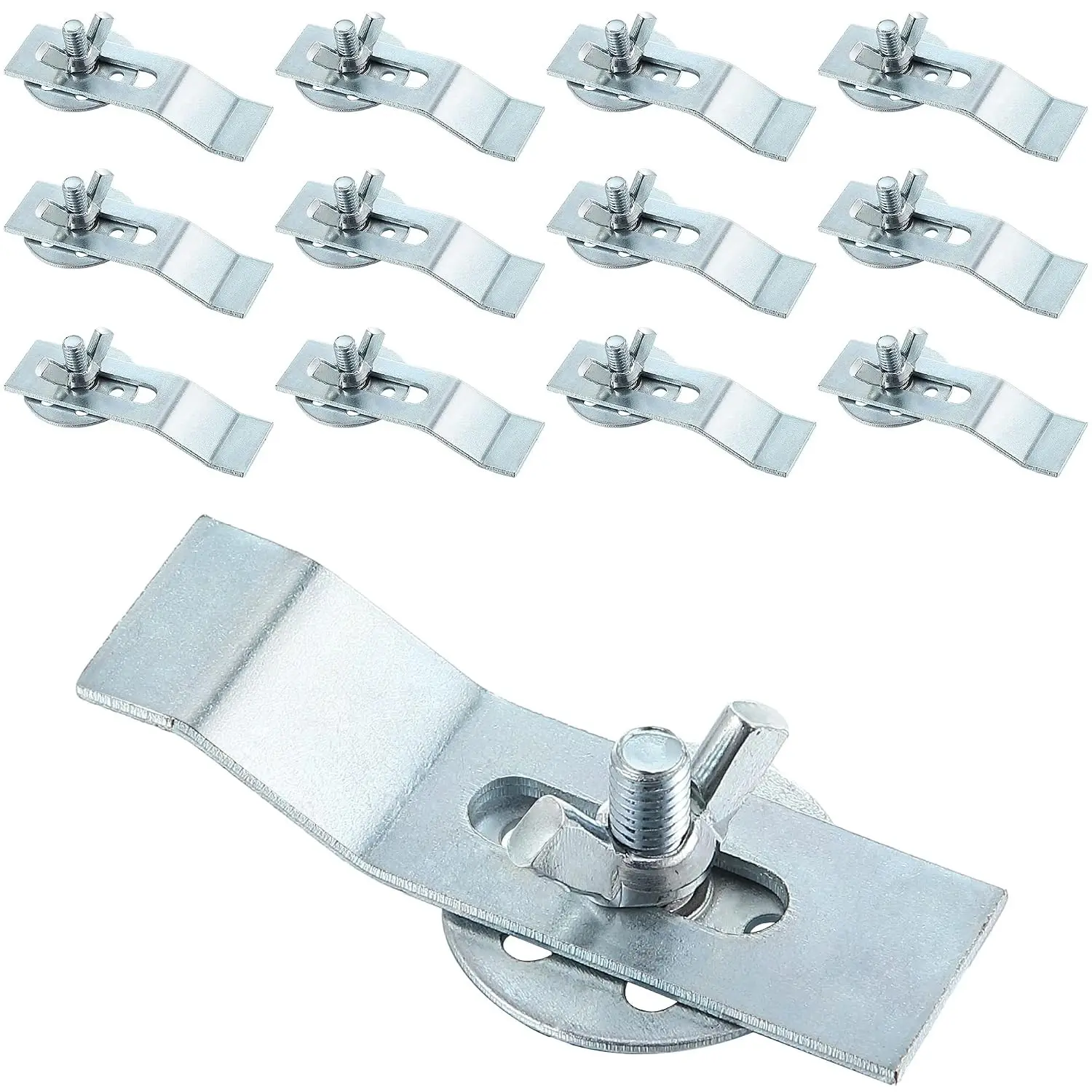 Enhon 12 Pack Undermount Sink Clips Kit, Sink Mounting Bracket Installation Repair Hardware Fastener Support for Kitchen & Bathroom Sinks