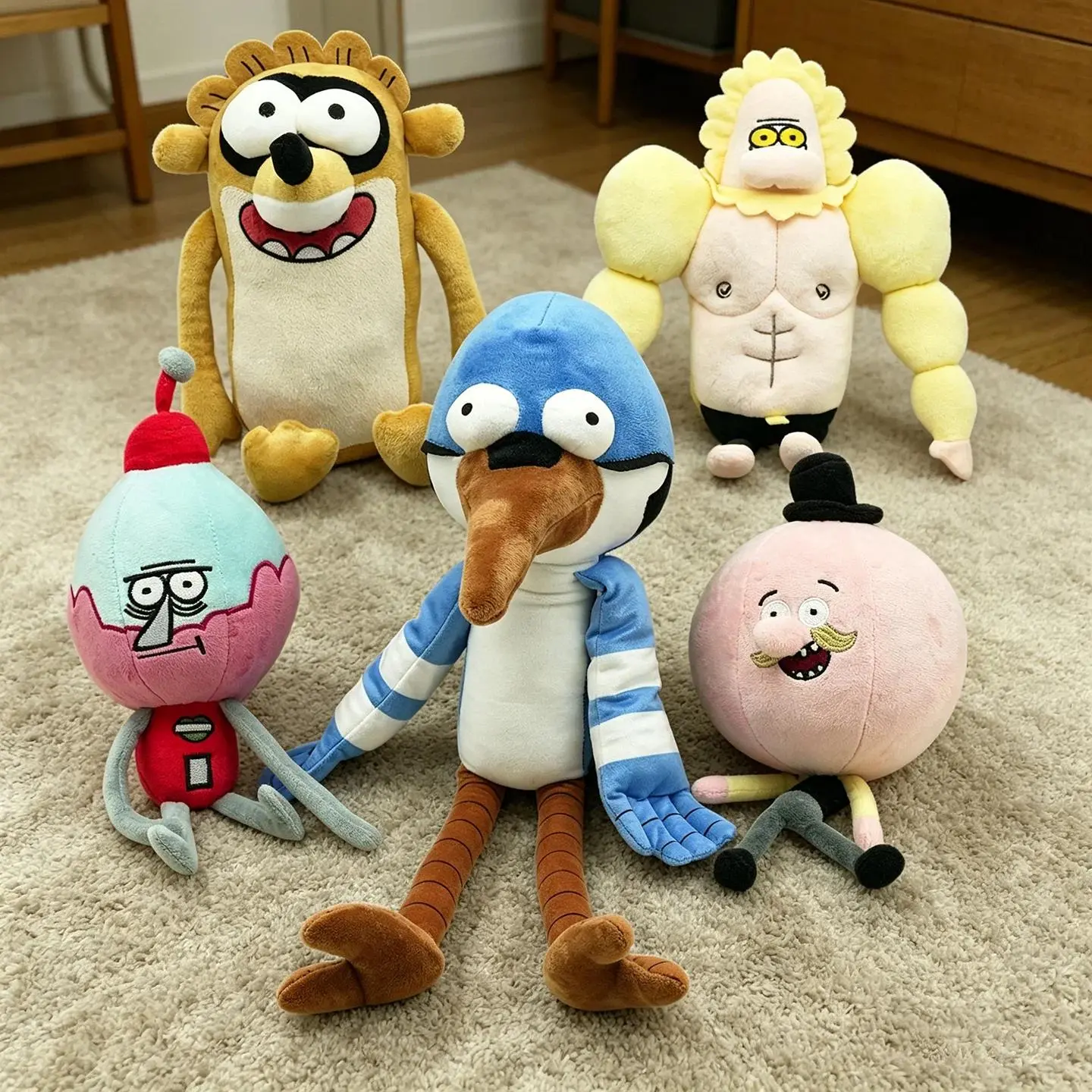 New Mordecai and Rigby  Plush Toys Cute Cartoon Animals Plush Doll Peripheral Plushie Animal Stuffed Toy Children Birthday Gifts