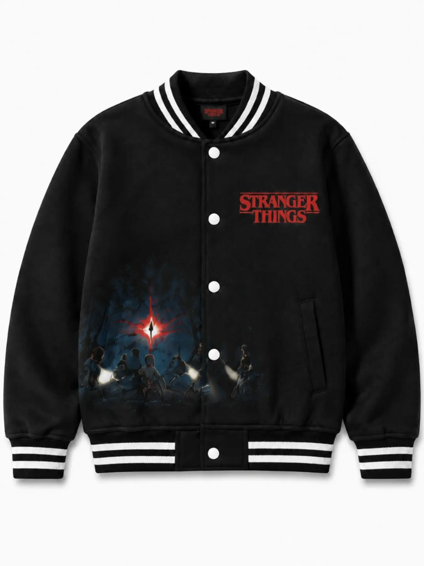 Stranger Things Kids Varsity Jacket, 4-14 Years Boys Girls Autumn Winter Warm Color Block Baseball Coat, Hellfire Club Printed Casual Outerwear, Halloween Christmas Themed Children Clothes, Loose Comfortable Daily Outfits, Multiple Styles Stranger Things
