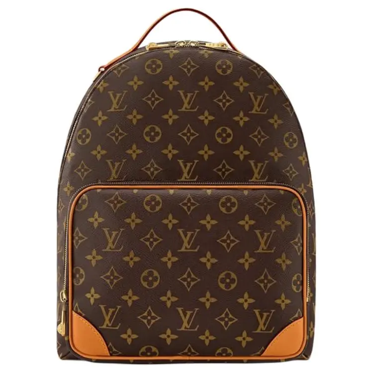 Louis Vuitton Discovery Monogram Canvas Bold Logo Backpack for Men, Brown Carry-All City Style Backpack, Carry-All Backpacks, City Style Backpacks