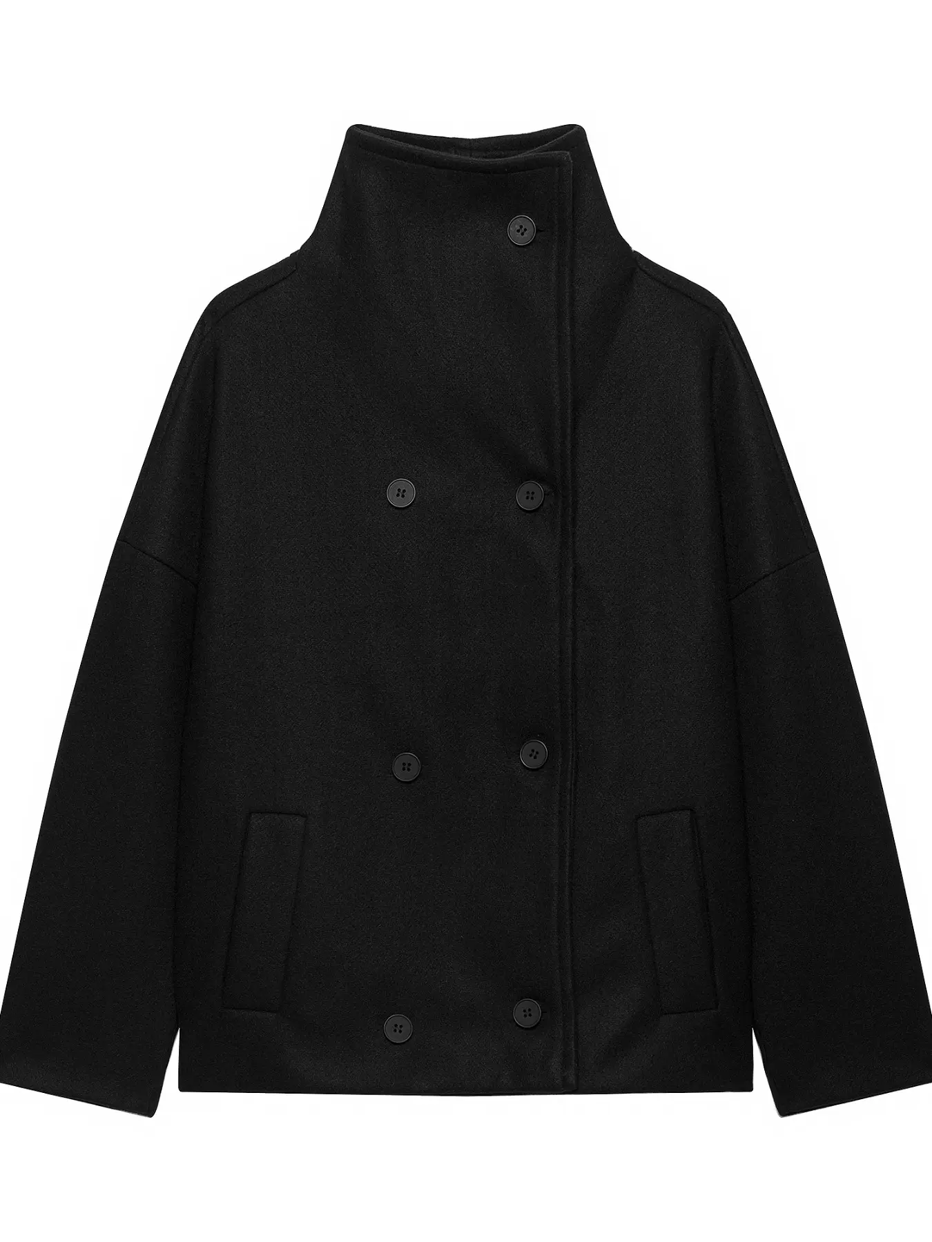 Chic Girl Fall Winter New Women's Fashion European Style Simple Minimalist Versatile Regular Fit Double Button Short Jacket