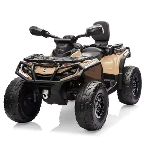 4WD 2-Seater Electric ATV Ride-On – Off-Road Tires, Leather Seats, Safety Belt, Wireless, LED Headlights