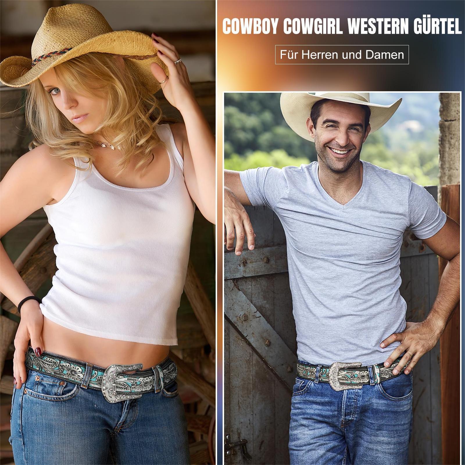 XZQTIVE Unveils Timeless Western Glamour: A Versatile, Cowboy-Inspired Leather Belt Adorned with Intricate Floral Embossing & a Captivating Rhinestone-Encrusted Turquoise Longhorn Buckle for All Boho Leaf Embossed Western Belt SpringStatements