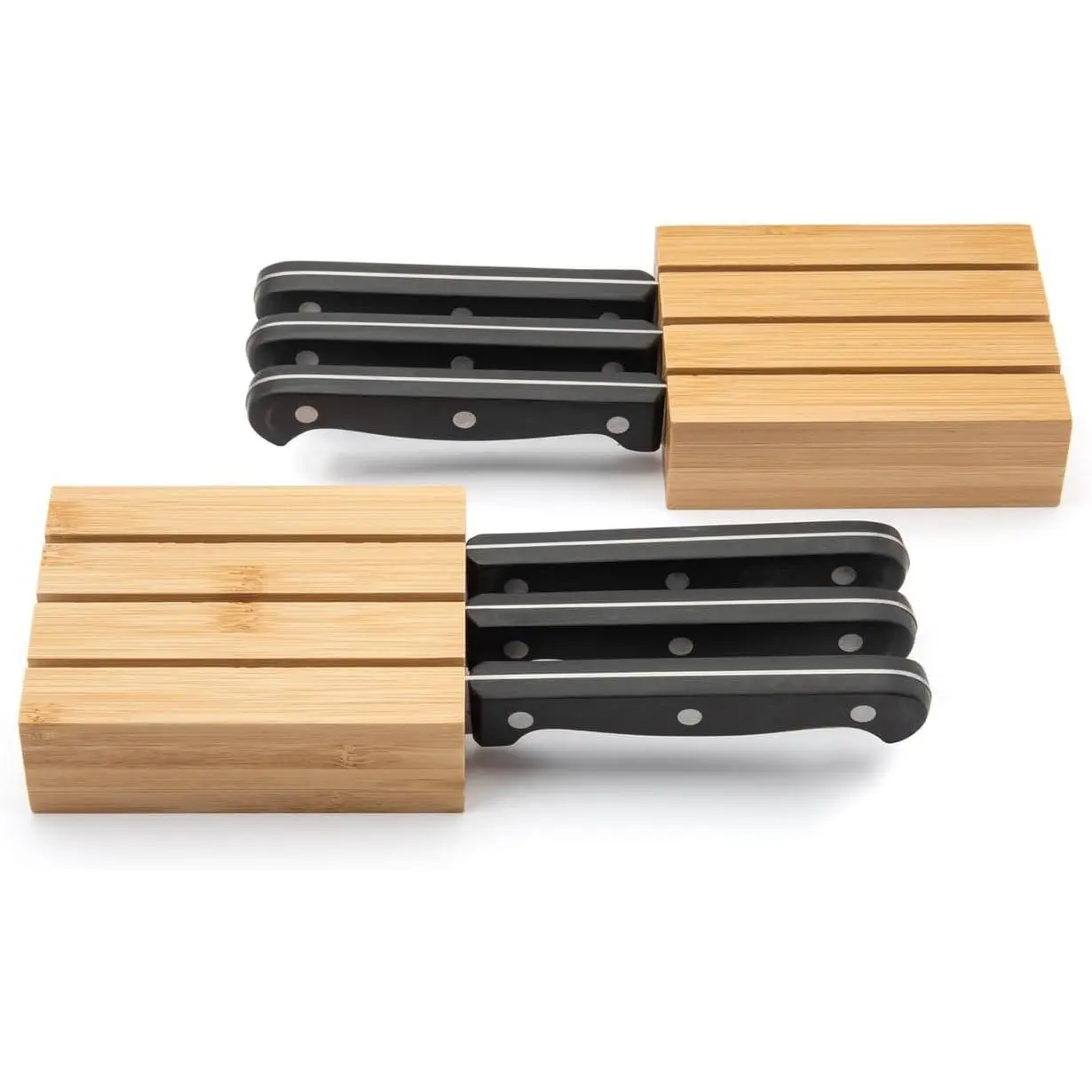 Block Inserts – 2 Pack – Compatible Expandable Drawer Organizer & Utensil Organizer, Cutlery Tray with Dividers for Kitchen Utensils & Flatware ()…