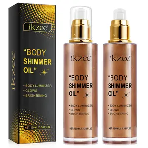 Ikzee Body Glitter Oil 100ML 2 Boxes, Lightweight Non-Greasy, Ideal for Daily Body Makeup, Performances, Parties, Role Play