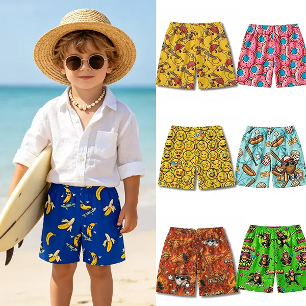 Banana Graphic Drip Ice Cream Print Baseball Athletic Mesh Shorts for Toddler, Little Boys & Big Kids Unisex Elastic High Waist Breathable Sports Training Casual Bottoms Product Description