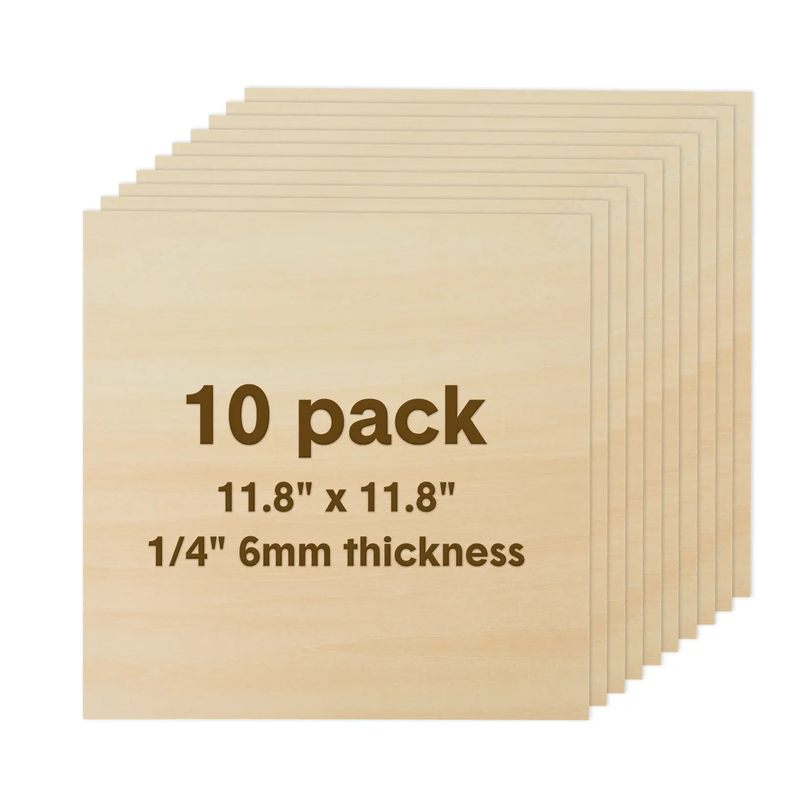 Unfinished Basswood Plywood Sheets Wood Pieces for Crafts Blank Wood Board for Laser Engraving Wood Burning Painting DIY Multi Size Multipack 10 8 15 Pack