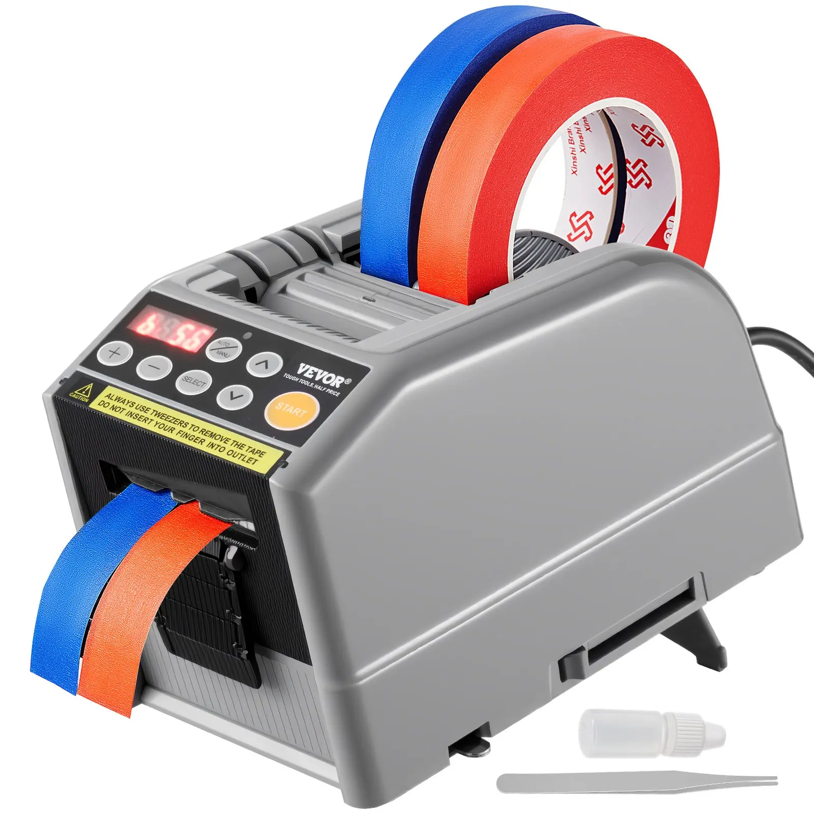 【DealsForYouDays】VEVOR Automatic Tape Dispenser Adhesive Electric Tape Cutter Packaging Machine Tape Cutting Machine 6-60mm Tape Width