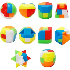 20 Pcs Brain Teasers Puzzle Game Plastic Original 3D Sphere Puzzle Magic Ball Brain Teaser Puzzles Intelligence Game Puzzles for Boys and Girls Educationalfidget toys