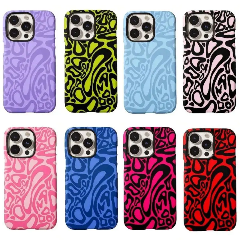 Lando Norris collaboration phone case featuring a circle-and-dot pattern; compatible with iPhone 11–17 Pro Max/Plus and Samsung Galaxy S23–S25 series—an ideal gift for birthdays, Christmas, or Halloween.