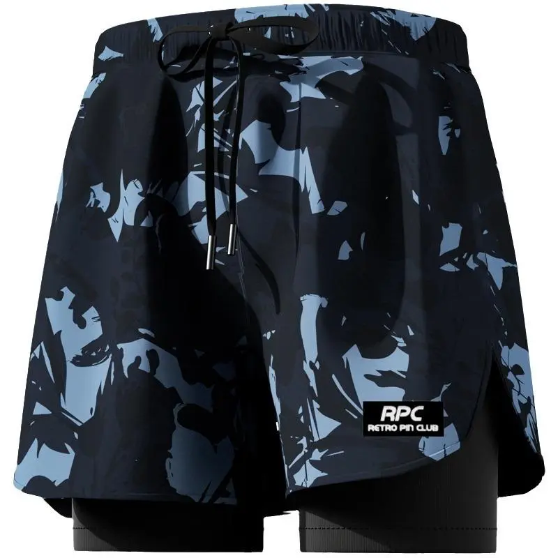 Men's 5-Inch In-Seam Flat Cut Unisex Quick-Dry Fabric Swimtrunks, Plus Size Durable Well-Crafted Bathing Shorts for Water Sports, Beach Use