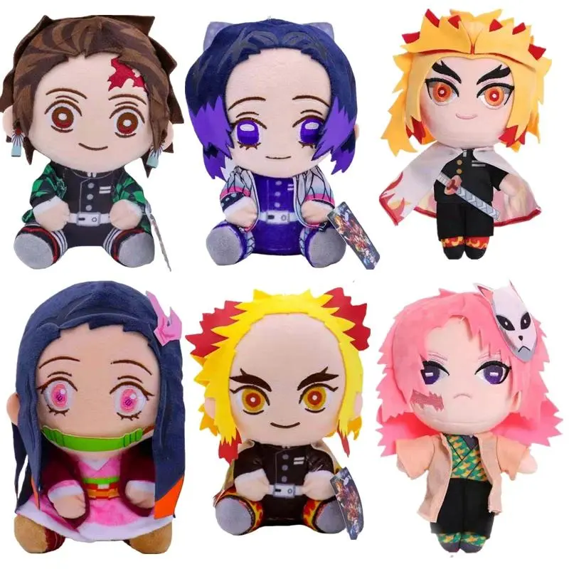 Original 20cm Demon Slayer's Blade Plush Toy Kimetsu No Yaiba Kamado Tanjirou Tomioka Giyuu Agatsuma Zenitsu Douma Sabito Plush