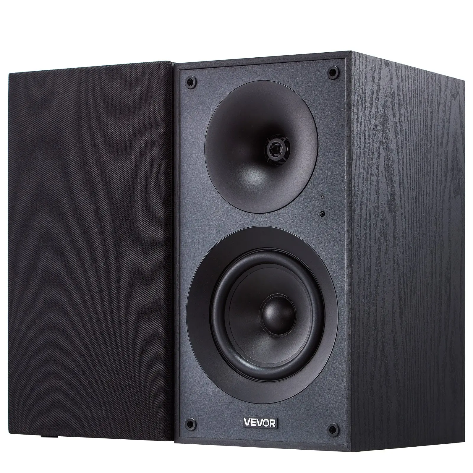 【DealsForYouDays】VEVOR Powered Bookshelf Speakers, 25W x 2, Active Studio Monitor Speaker with 5.25 Inch Woofer, Bluetooth/RCA/Coaxial/Optical/USB/Subwoofer Connection, Wooden Enclosure, for Record Player Turntable P