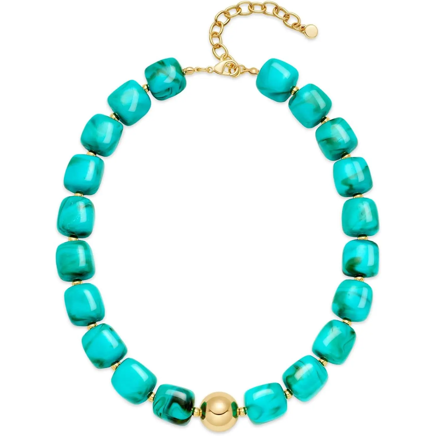 Chunky Colorful Beaded Choker Necklace for Women, Summer Beach Statement  Beads Necklace, Trendy Womens Summer Beach  Birthday Gifts for  Holiday