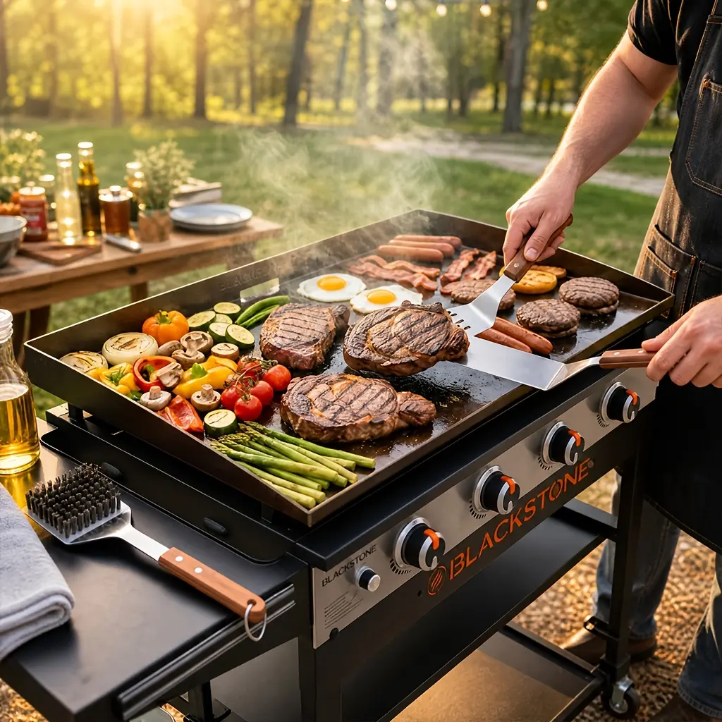 Griddling: The Complete And Perfect Guide to Juicy Steaks On Your Outdoor Griddle - Step-by-Step Instructions, Flavor-Packed Steak Recipes, Griddle Cooking Tips, Breakfast, Burgers, Vegetables, And More for Home And Outdoor Chefs