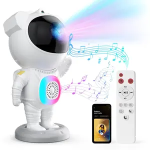 Astronaut Galaxy Projector for Bedroom, Bluetooth-compatible Speaker Star Projector, Colorful Night Light, Led Star Lights, 360° Adjustable, Remote Control, Relaxing and Kids Room