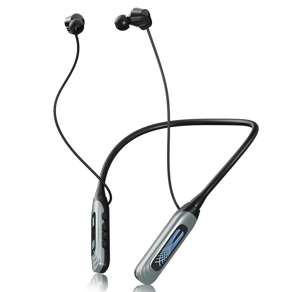 Neckband Bluetooth Headphones 5.4, IPX5 Waterproof Sports Earbuds with Mic, 80H Playtime 1000H Standby, LED Power Display, Magnetic in-Ear Headset for Running Workout Gym