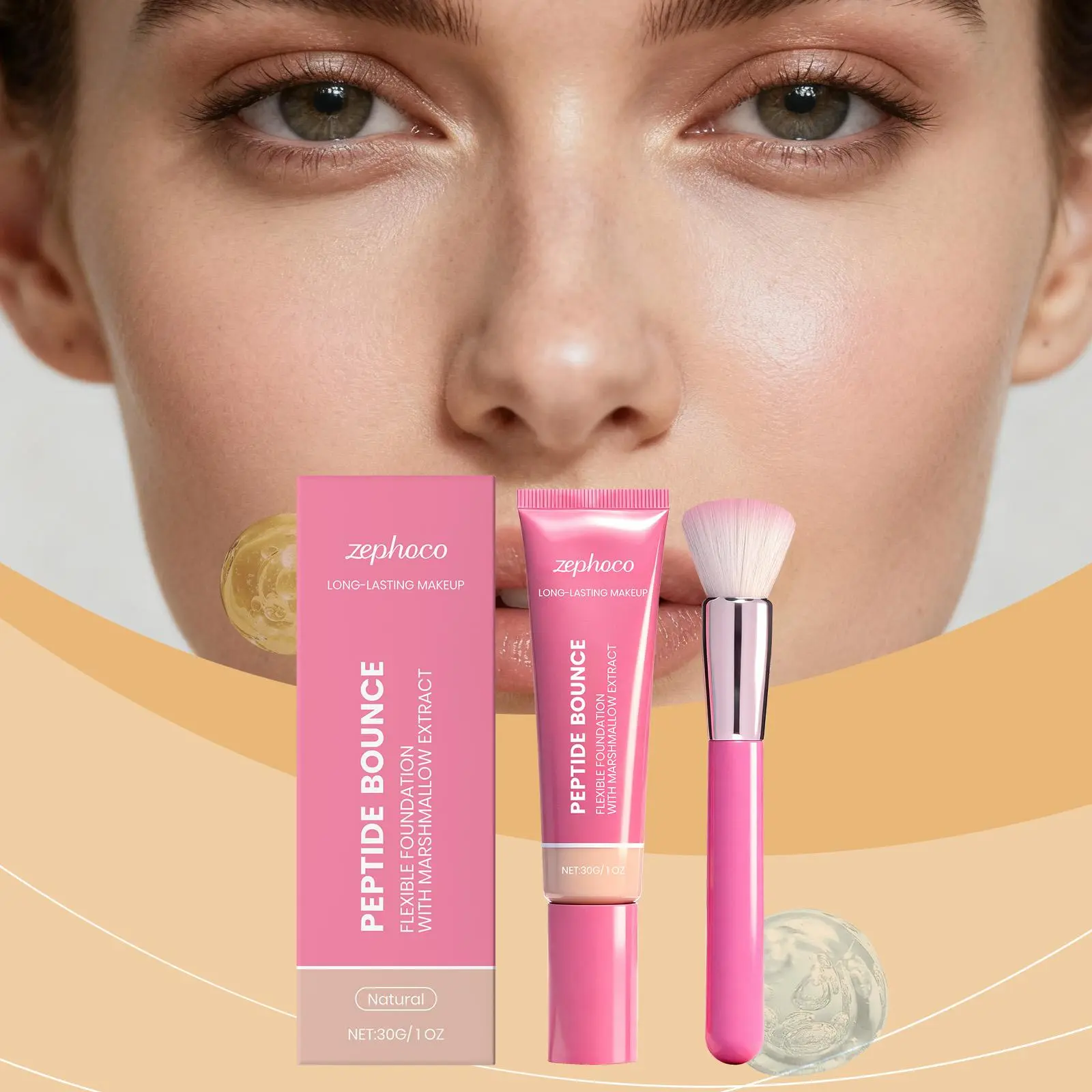 Long-Lasting Matte Foundation, Gentle Concealer for Acne-Prone Skin - Flawless, Oil Control Base Makeup for Daily Wear, All Skin, 10Ml, Any Tone
