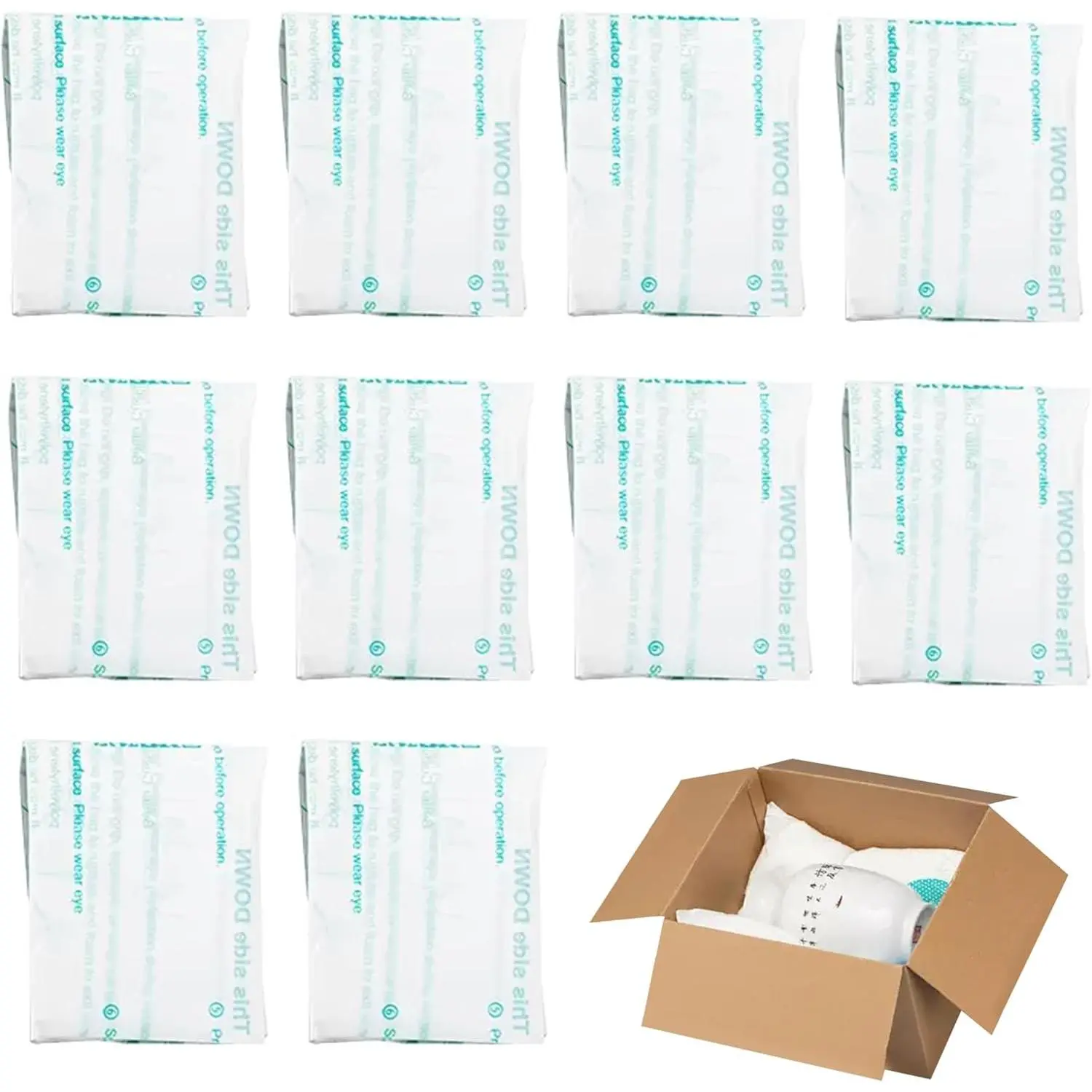 10 Pcs 14”x16” Foam Bag for Shipping, Expandable Packing Foam for PC & Irregular-Shaped Items-Shockproof, Protective Computer Shipping Material for Electronics & Fragile Devices