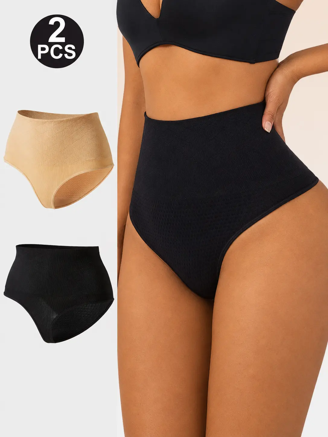 Professional Equipment High Waist Shapewear Brief Women Tummy Control Seamless Underwear Full Coverage Panties Soft Stretch Smoothing Comfortable Breathable Women's Underwear for Everyday Wear Womenswear Bridal