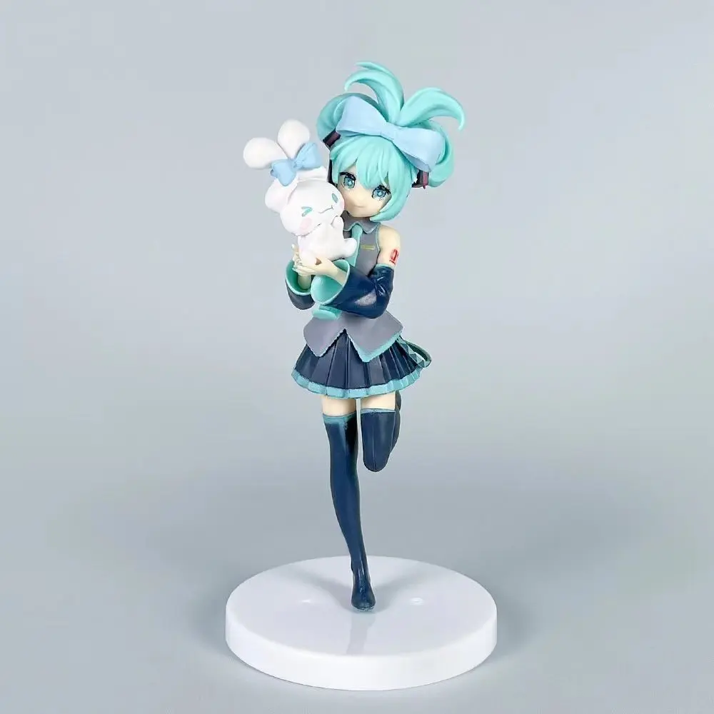 Rabbit Large Ear Dog Hatsune Miku Standing Pose, Cute Anime Figure Model, Pvc Figures, Cute Figurines, Anime Collectibles, PC Case Decoration, Girls' Gift, Secondary Dimension Beauty Girl