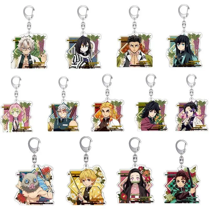 2026 new hot item Anime Demon Slayer Kamado Acrylic Keychain Pendant Jewelry Animation Related Products Key Chain Bag Charms Souvenir Friend Gift