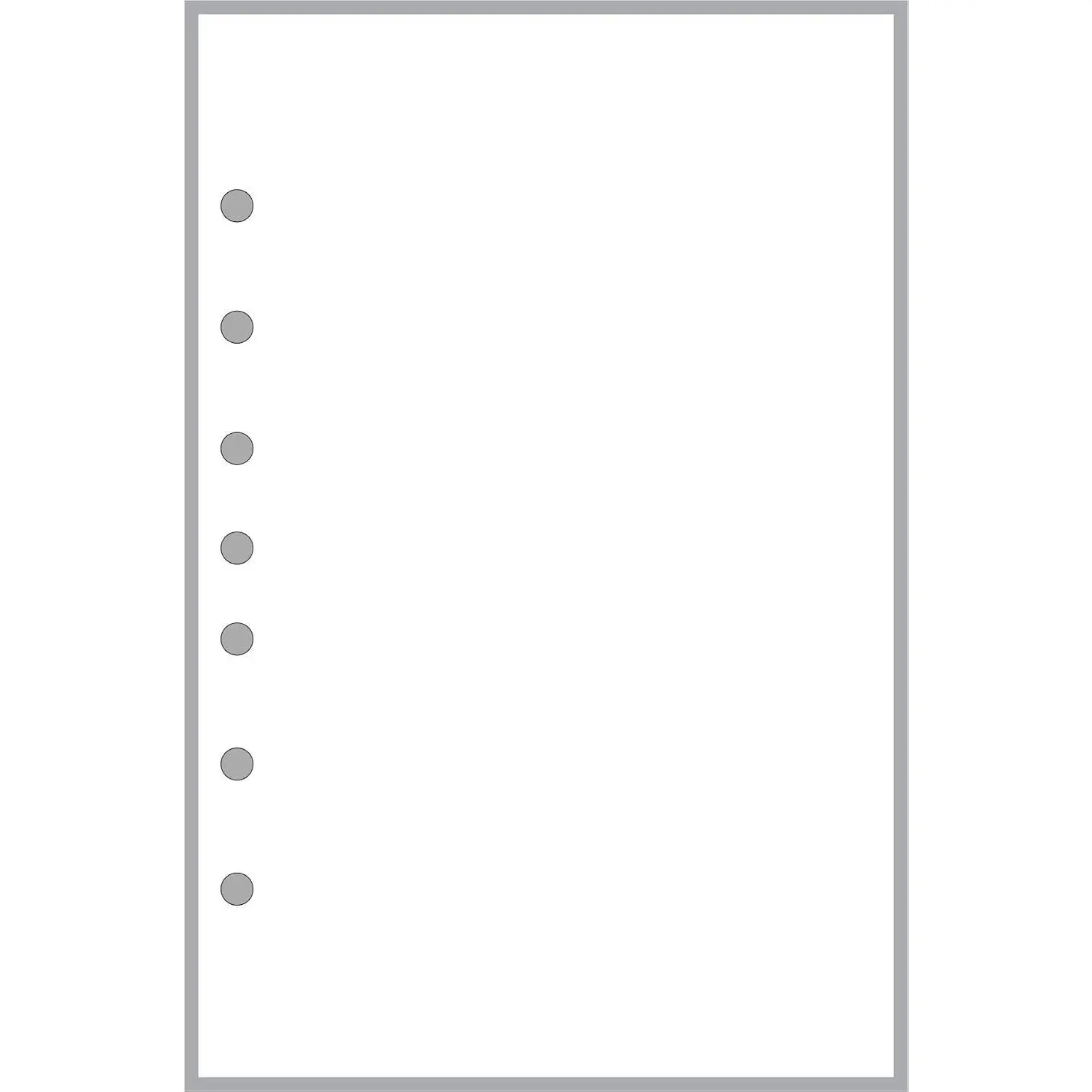 FC Classic Blank Paper, Punched for FC, 50 Sheets, 5.5" x 8.5" | For 7-Ring FC Notebooks. Ink-friendly heavyweight paper. Archival Quality.