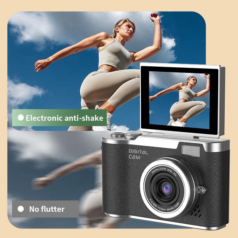 Flip screen student camera, USB rechargeable digital camera, portable beginner camera for students, entry level digital camera with built in games and filter effects, video recording  perfect gift for Mother’s Day, Thanksgiving, and New Year.