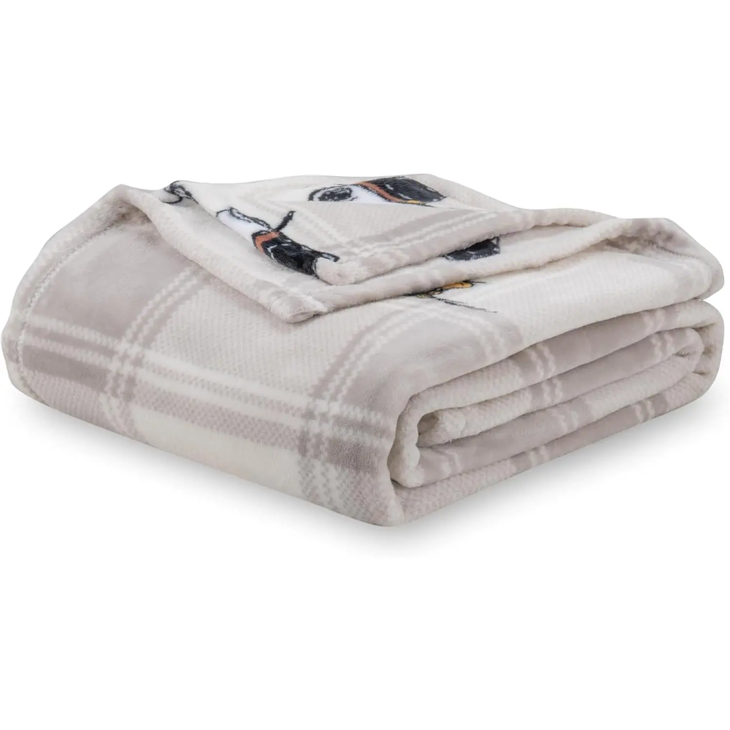 ® VelvetLoft® Cute Snoopy Plush Throw Blanket,Lakeside Harvest Snoopy and Grey,Throw 55 in x 70 in (Official® Product)