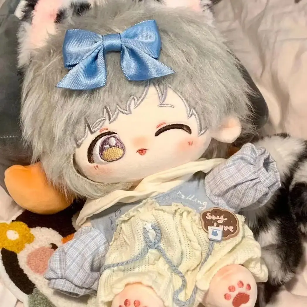 20cm Anime Cute Bungo Stray Dogs Nakajima Atsushi Cosplay Plush Doll Body Dress Up Stuffed Toys Cute Dolls Figures Xmas Gift