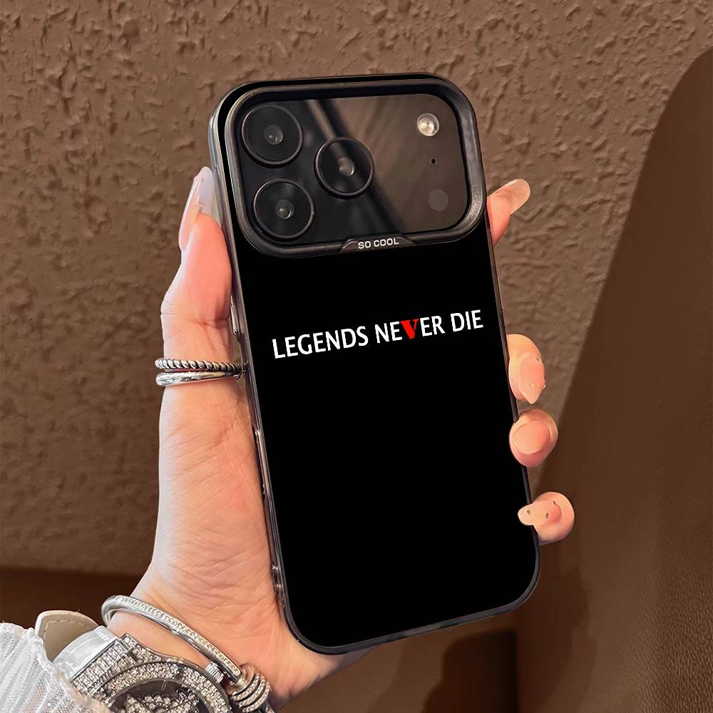 J-Juice Legends Never Die W-WRLD Phone Case For iPhone 17,16,15,14,13,12,11,Pro,Max,Plus,E,Air,Mini Black Gray IMD
