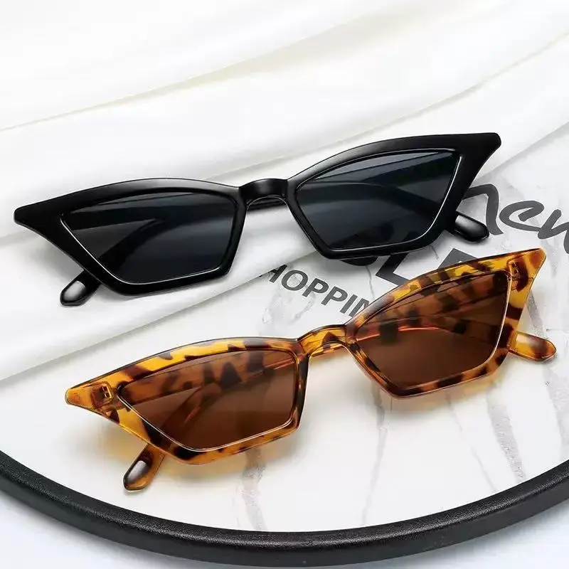 Women's Small Size Triangle Cat-Eye Sunglasses - European and American Retro Style, Sweet and Cool Streetwear for Women, Multiple Colors Options