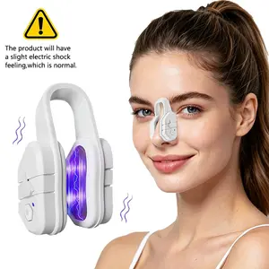 EMS Microcurrent Nose Shaping Clip, Vibration Sculpting Lifter, Tightening Nasal Lines, Silicone Beauty Tool, Portable Home Use