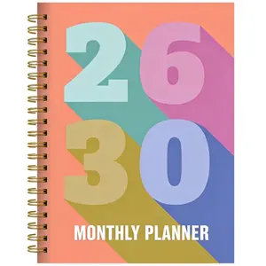 2026-2030 Monthly Planner/Calendar - January 2026 to December 2030, 5-Year Monthly Planner, Color-Themed Cover Design Notebook, Yearly Calendar Planning, Monthly Tabs, 60-Month Calendar, 5.5 x 8.3 inches, Thickened Paper, Elastic Cover, Durable Double-Wir