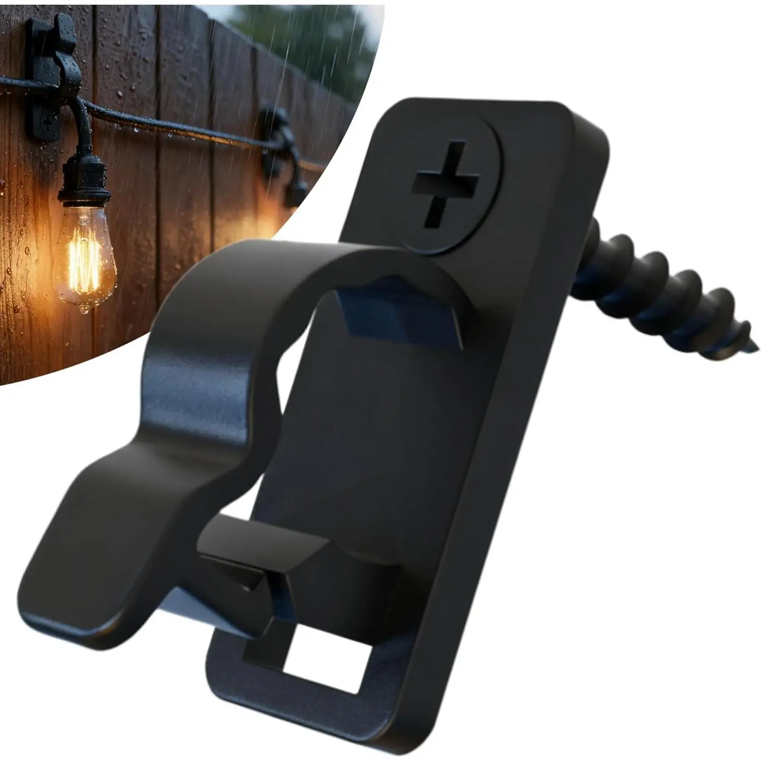 80Pack Outdoor String Light Clips Screw-in Hooks,Weatherproof Cable Hangers and Clips for Hanging Fairy Lights for Christmas, Festival,Patio, and Fence Decorationsfidget toys