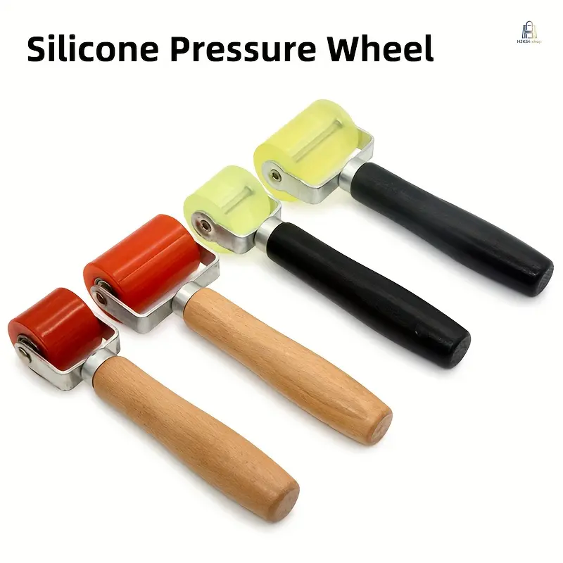 Solid Seam Roller Hand-Push Tool - Double Bearing Pressure Wheel for DIY Construction, Waterproof Membrane Leather Edge Pressing, Wallpaper Edge Bubble Removal,sohochic