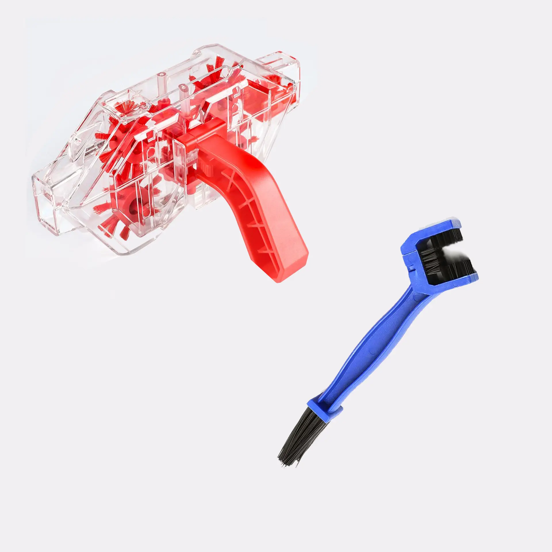 Bicycle Chain Cleaner Tool Kit - Transparent Soaking Design Scrubber with Built-in Brushes, Universal for Mountain Road Bikes, Motorcycles, Bicycle Accessories, Accessories For Bicycle
